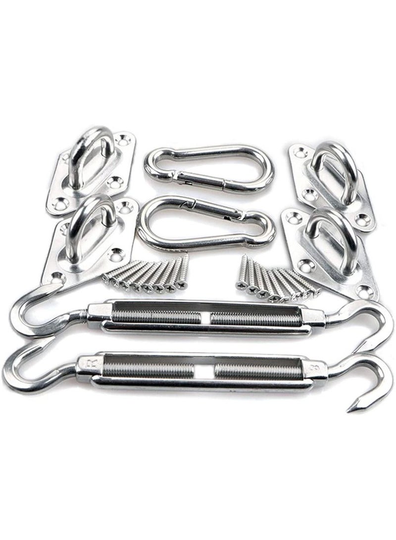 Generic Heavy Duty Sun Shade Sail Fixing Kit for Garden Triangle and Square Rectangle 304 Stainless Steel Hardware Accessories (Fixing Kit)  - Image 1