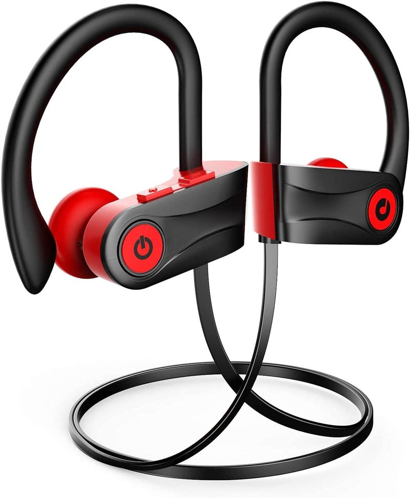 Otium Wireless Bluetooth 5.3 Sport Headphones Built-in Mic in Ear Running Headset with Earhooks 16 Hours Playtime - Image 1