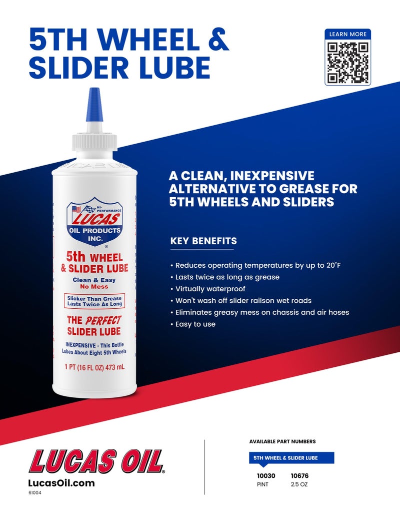 Lucas Oil 10030 5th Wheel & Slider Lubricant - 1 Pint