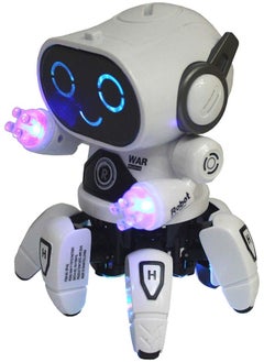 ماركة غير محددة ألعاب الروبوت SGT-Bot Pioneer الملونة والموسيقى والحركة في جميع الاتجاهات للأولاد والبنات (أبيض)  - Image 5