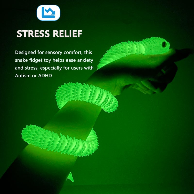 UXBSTM 24in 3D Printed Snake Toys, Flexible 3D Printed Animal, Fidget ADHD Snake Toys, Perfect Desk Pet for Animal Collectors, Easter Basket Essentials, Easter Basket Stuffers - Image 3