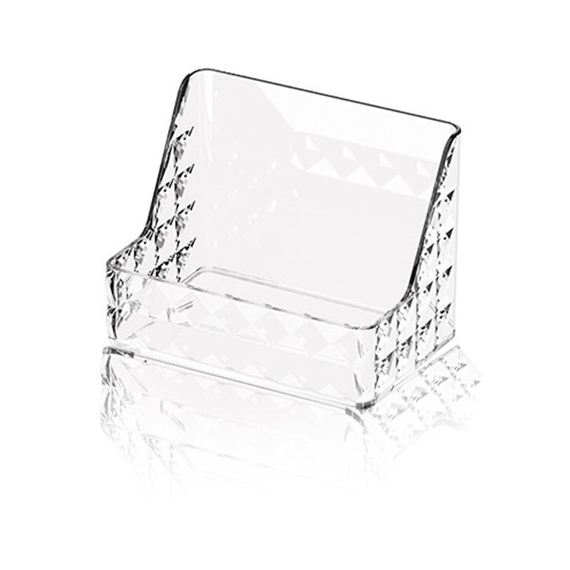 Kuber Industries Kuber Industries Decorative Wall hanging Bins Multipurpose | Diamond Cut Finish Stackable Makeup Organiser | Ideal for Cosmetics, Skincare, Lipsticks, Nail Care Accessories | Transparent  - Image 1