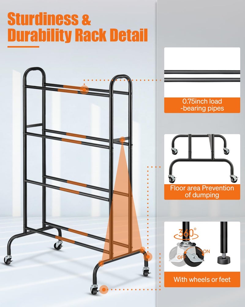 AHOWPD 3D Printer Filament Storage Rack - 4 Tier Heavy Duty Metal Shelf Filaments Spool Holder for PLA/ABS/TPU, Organized for 3D Printing Studio, Office Workshop - Image 5