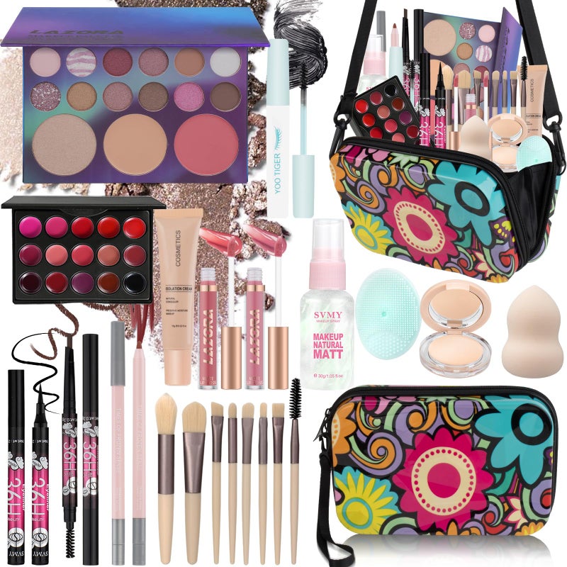 LAZORA Makeup Sets for Teens Makeup Kits for Teen Girls Travel Make up Kit Set for Girls Beginners Make up Set Gift Sets for Girl Teenagers - Image 1