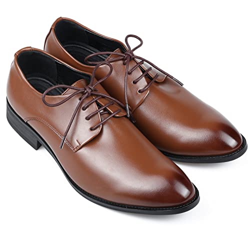 Handshop 3 Pairs Dress Shoe Laces for Men, Replacement Shoelaces for Dress Shoes, Waxed Round Shoe Strings for Women’s Oxford Shoes and Chukka(Dark Brown, 47.3") - Image 2