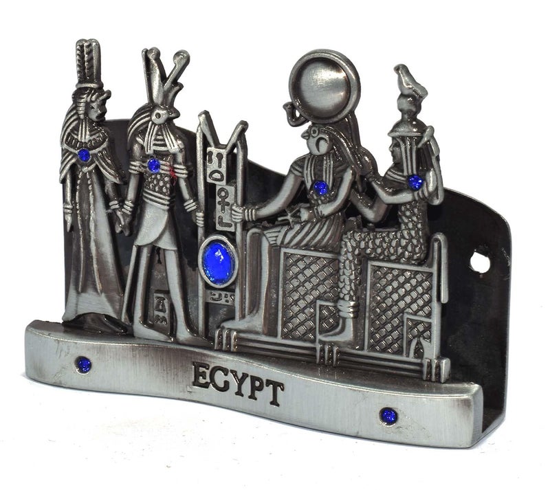 immatgar pharaonic Business Card Holders Decorative Egyptian souvenirs gifts from egypt (Pharaonic 1 - Silver) - Image 1