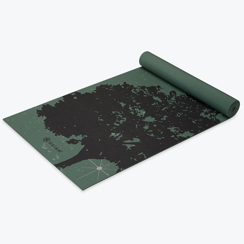 Gaiam Print Yoga Mat Non Slip Exercise Fitness Mat for All Types of Yoga Pilates Floor Exercises - Image 2