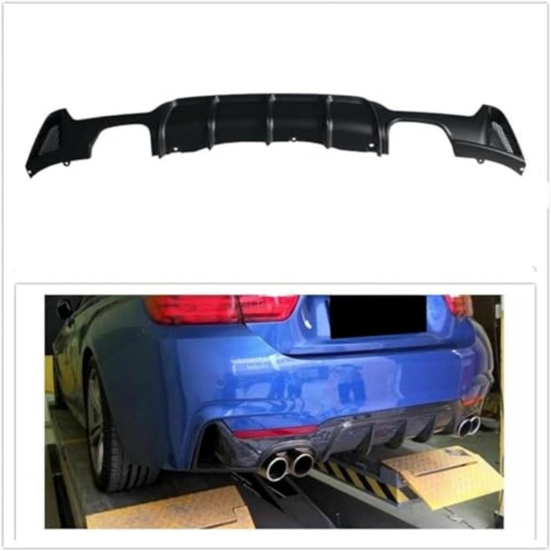 QASULER Matte Black Rear Bumper Spoiler for 4 Series - Image 2