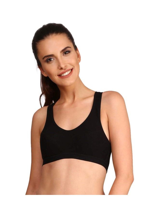 JOCKEY - Jockey 1378 Women Wire free Padded Super Combed Cotton Elastane Stretch Full Coverage Racer Back Active Bra with Stay Fresh and Moisture Move Treatment - Image 1