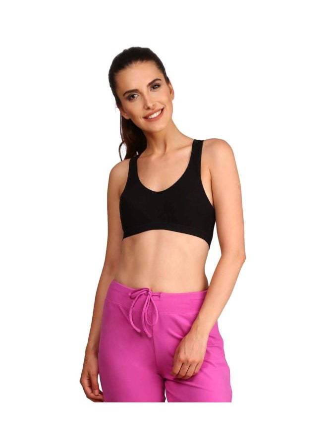 JOCKEY - Jockey 1378 Women Wire free Padded Super Combed Cotton Elastane Stretch Full Coverage Racer Back Active Bra with Stay Fresh and Moisture Move Treatment - Image 1