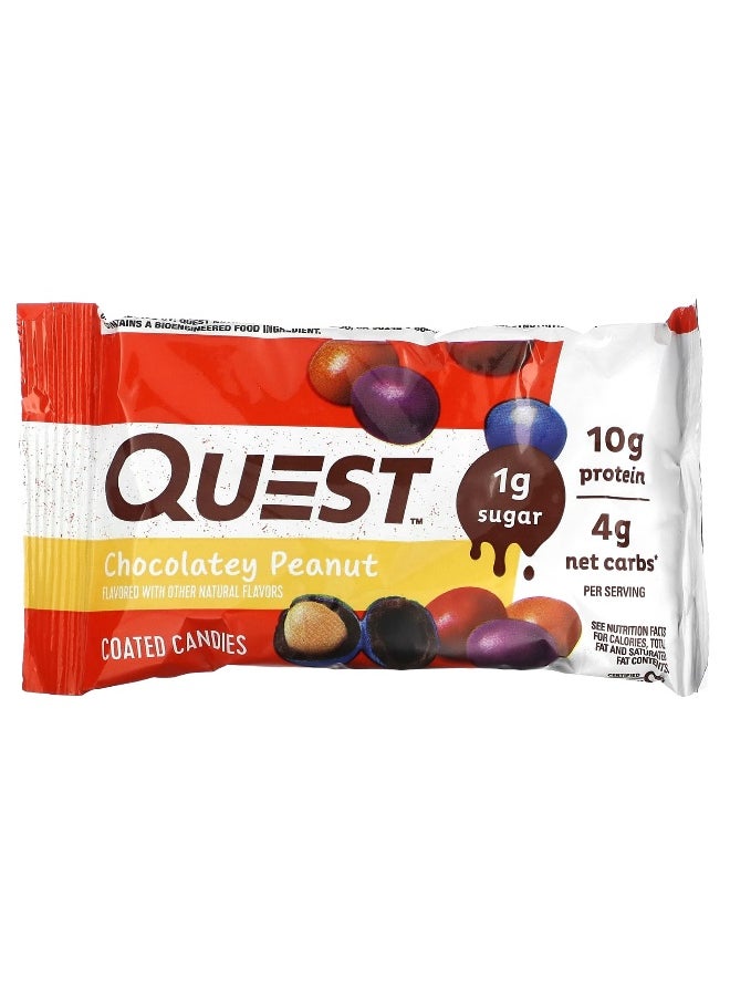 QUEST NUTRITION - Quest Nutrition, Chocolatey Coated Peanut Candies, 4 Packs 1.73 oz (49 g) Each - Image 1