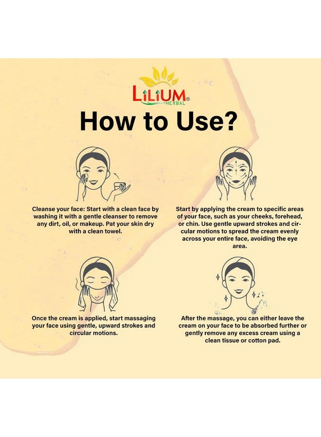Lilium Gold Cream 100g, For Younger Looking Skin, Extra Glow & Fair Complexion, Women & Men, All Skin Type Paraben & Sulfate Free - Image 4