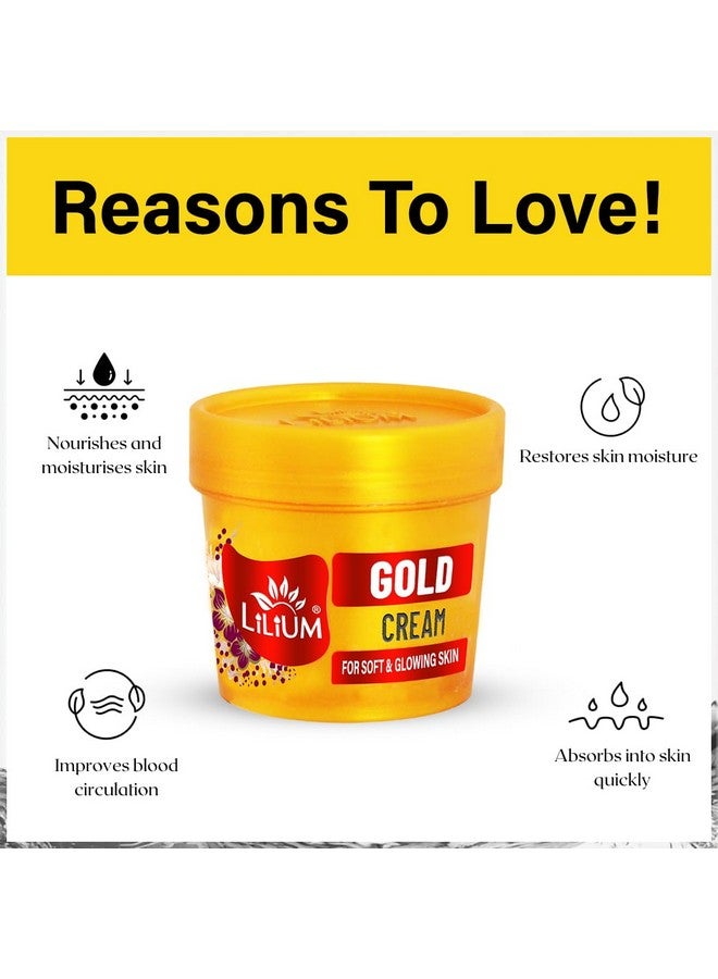 Lilium Gold Cream 100g, For Younger Looking Skin, Extra Glow & Fair Complexion, Women & Men, All Skin Type Paraben & Sulfate Free - Image 5