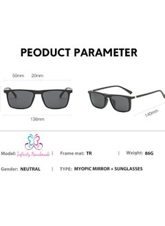 Generic Unisex sunglasses featuring a TR90 base frame with four magnetic replacement lenses in various colors, polarized sunglasses, superior UV400 protection, and an elegant leather case, perfect for a special gift. Exclusively from INFINITYHANDMADE.  - Image 3