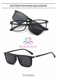 Generic Unisex sunglasses featuring a TR90 base frame with four magnetic replacement lenses in various colors, polarized sunglasses, superior UV400 protection, and an elegant leather case, perfect for a special gift. Exclusively from INFINITYHANDMADE.  - Image 4