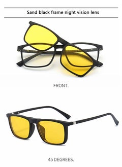 Generic Unisex sunglasses featuring a TR90 base frame with four magnetic replacement lenses in various colors, polarized sunglasses, superior UV400 protection, and an elegant leather case, perfect for a special gift. Exclusively from INFINITYHANDMADE.  - Image 5