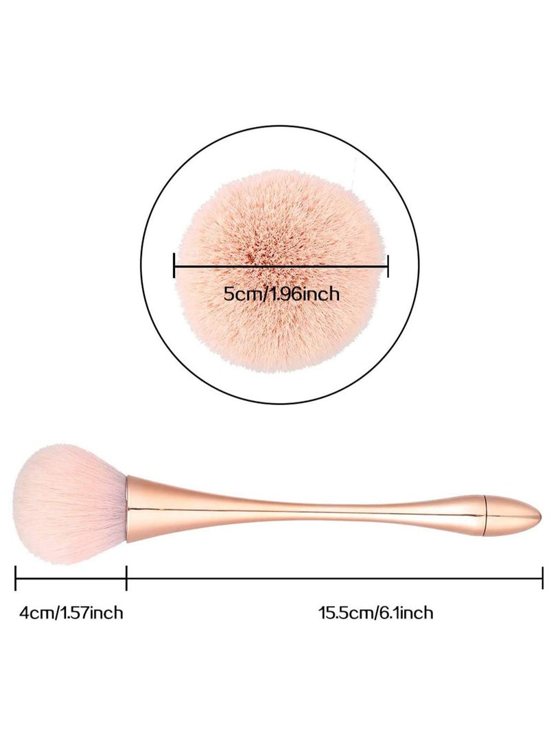 KASTWAVE 2 Pcs Large Mineral Powder Brush, Soft Fluffy Foundation Brush, Professional Powder Brush and Blush Brush for Daily Makeup, Rose Gold - Image 5