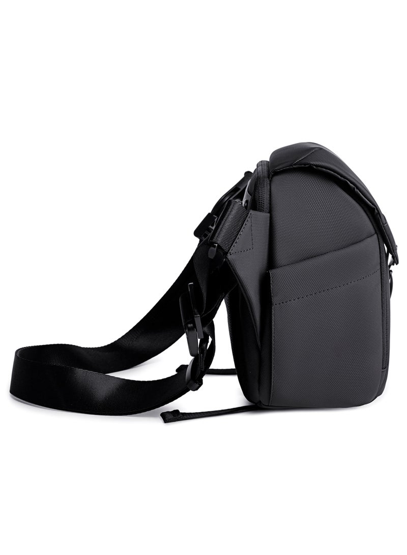 ARCTIC HUNTER Unisex Camera Bag Water Resistant Compact Camera Shoulder Bag with Tripod Holder for DSLR/SLR/Mirrorless Cameras K00576 Black - Image 4