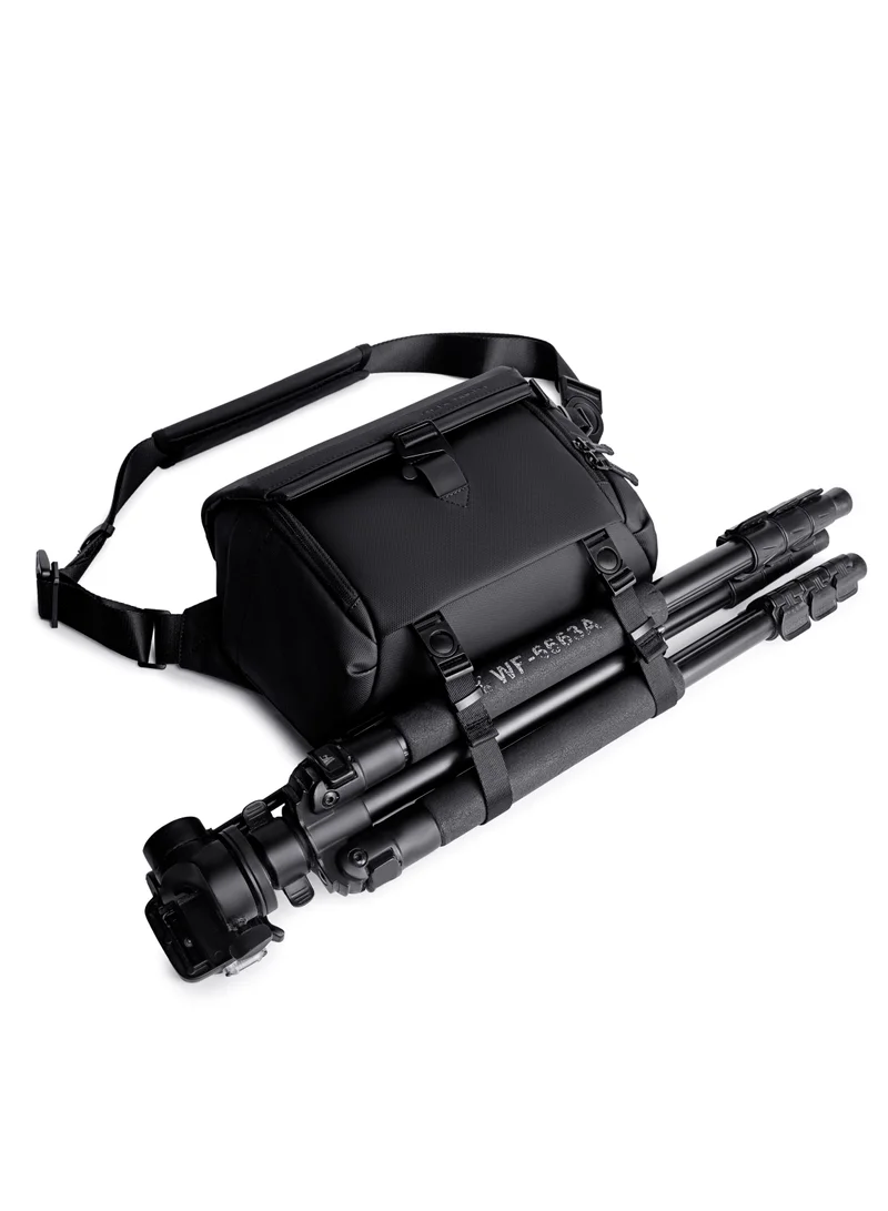 ARCTIC HUNTER Unisex Camera Bag Water Resistant Compact Camera Shoulder Bag with Tripod Holder for DSLR/SLR/Mirrorless Cameras K00576 Black