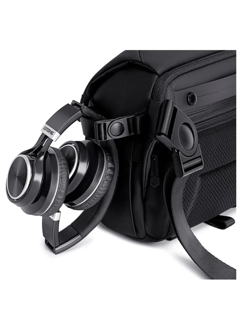 ARCTIC HUNTER Unisex Camera Bag Water Resistant Compact Camera Shoulder Bag with Tripod Holder for DSLR/SLR/Mirrorless Cameras K00576 Black