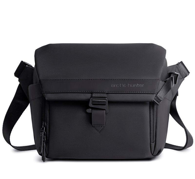 ARCTIC HUNTER Unisex Camera Bag Water Resistant Compact Camera Shoulder Bag with Tripod Holder for DSLR/SLR/Mirrorless Cameras, K00576, Black - Image 3