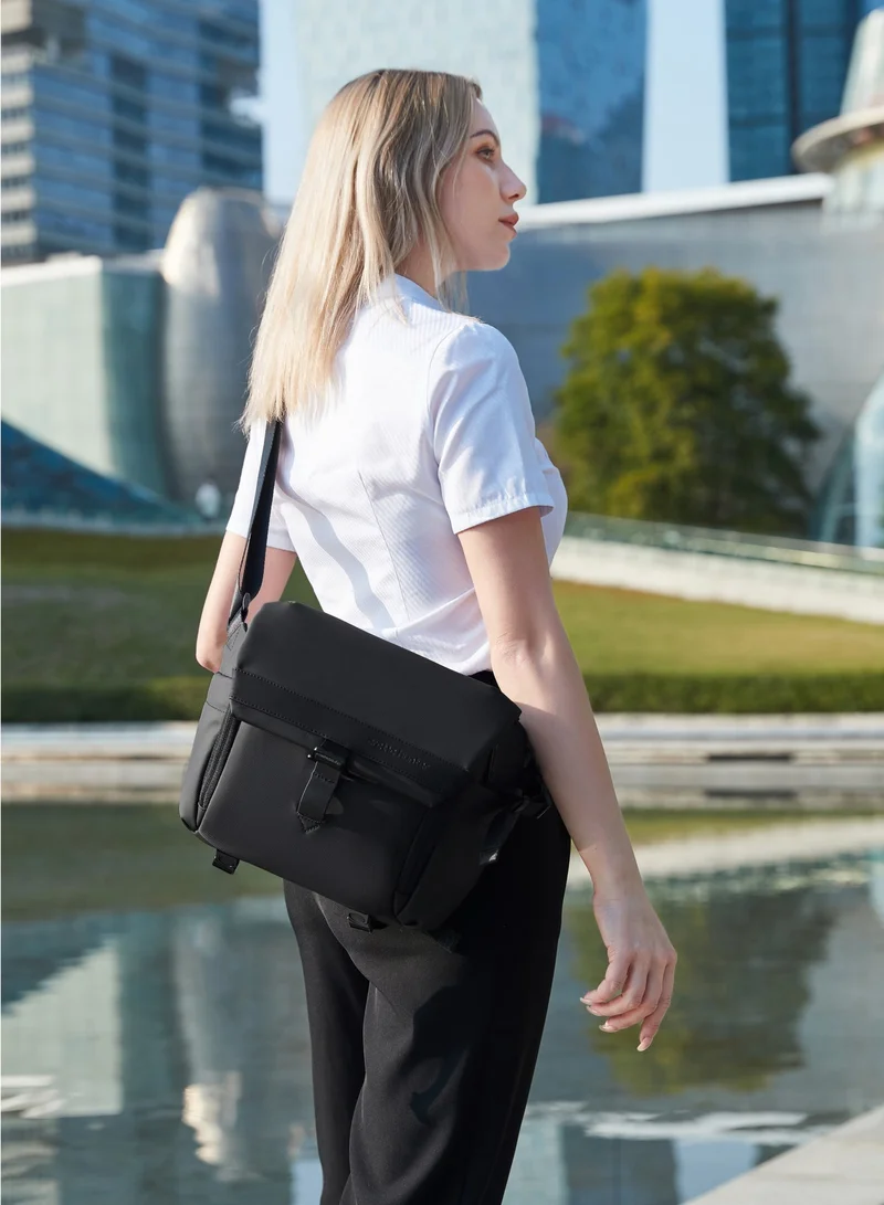 Arctic Hunter  Unisex Camera Bag Water Resistant Compact Camera Shoulder Bag with Tripod Holder for DSLR/SLR/Mirrorless Cameras, K00576, Black  | Best Price UAE