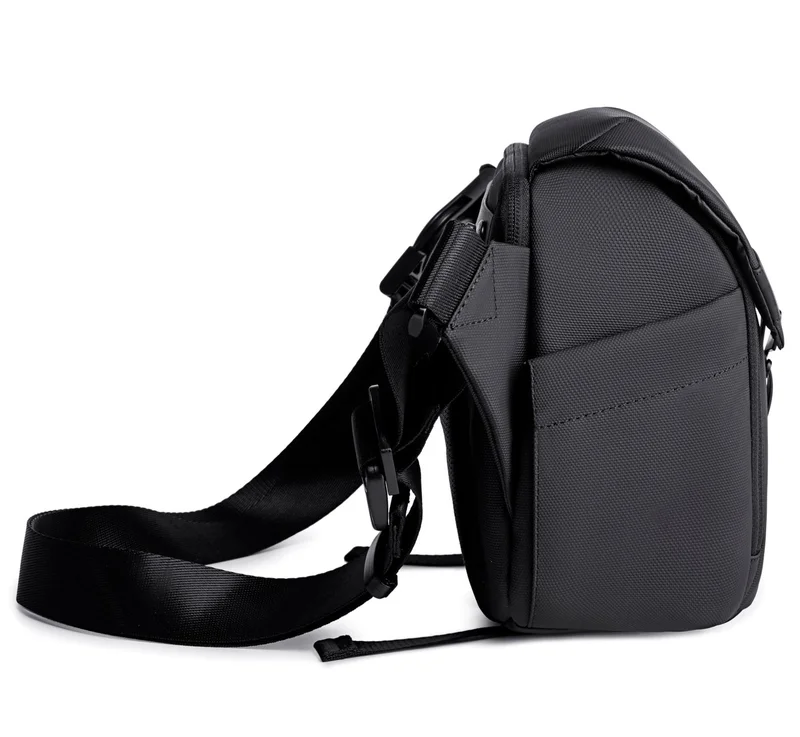 Arctic Hunter  Unisex Camera Bag Water Resistant Compact Camera Shoulder Bag with Tripod Holder for DSLR/SLR/Mirrorless Cameras, K00576, Black  | Best Price UAE
