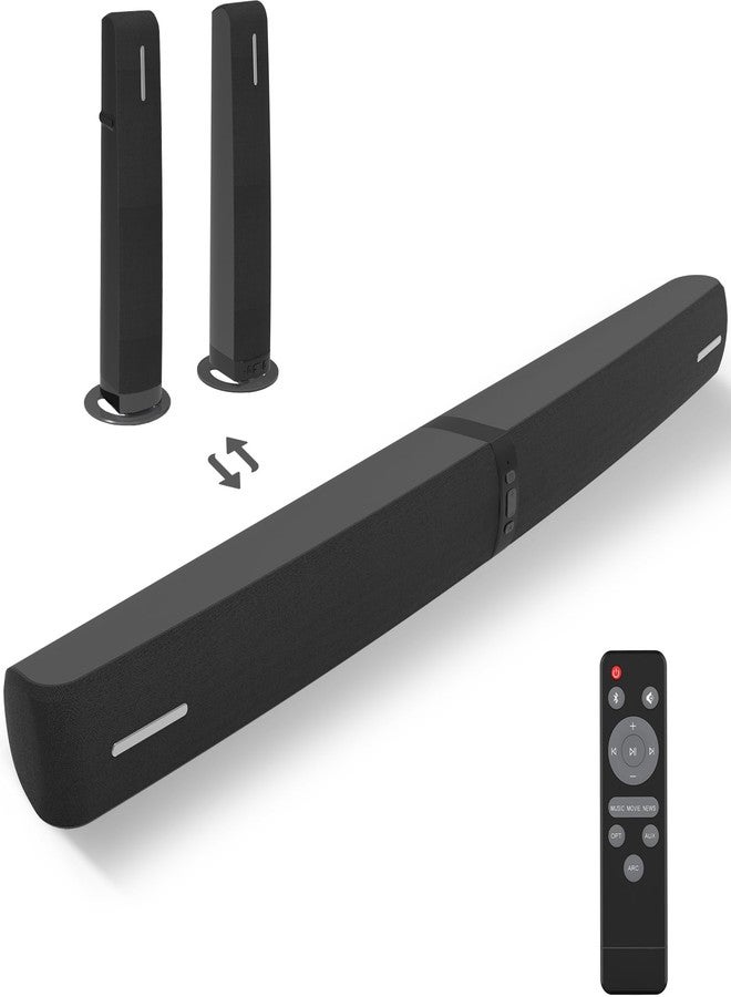 Assistrust Sound Bar for Smart TV,90W Soundbar with Bluetooth/ARC/Optical/AUX Connect, Auto Volume Boost, 3 Customizable Equalizer Modes, 2 in 1 Detachable Soundbar for TV/PC/Gaming/Projectors - Image 1