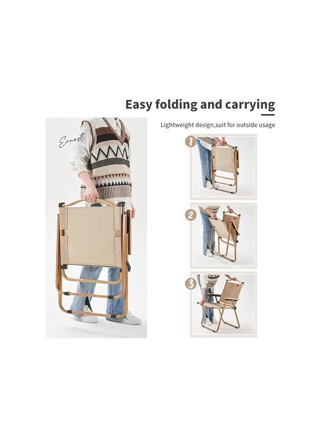 PROMASS Outdoor Foldable Camping Chair, Heavy Duty Portable Beach Chair For Bbq/Hiking/Fishing/Picnic - Image 4