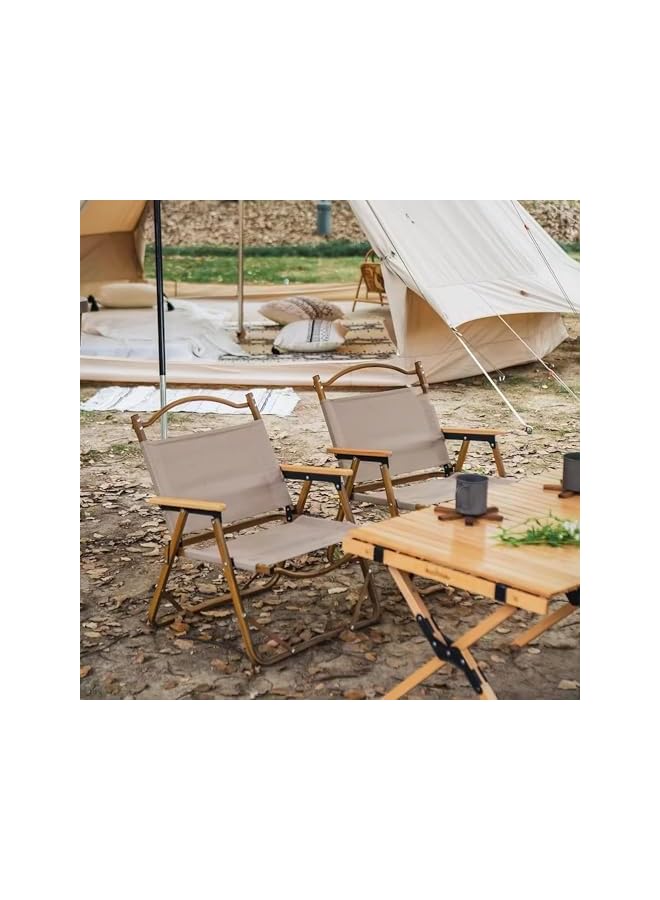 PROMASS Outdoor Foldable Camping Chair, Heavy Duty Portable Beach Chair For Bbq/Hiking/Fishing/Picnic - Image 2