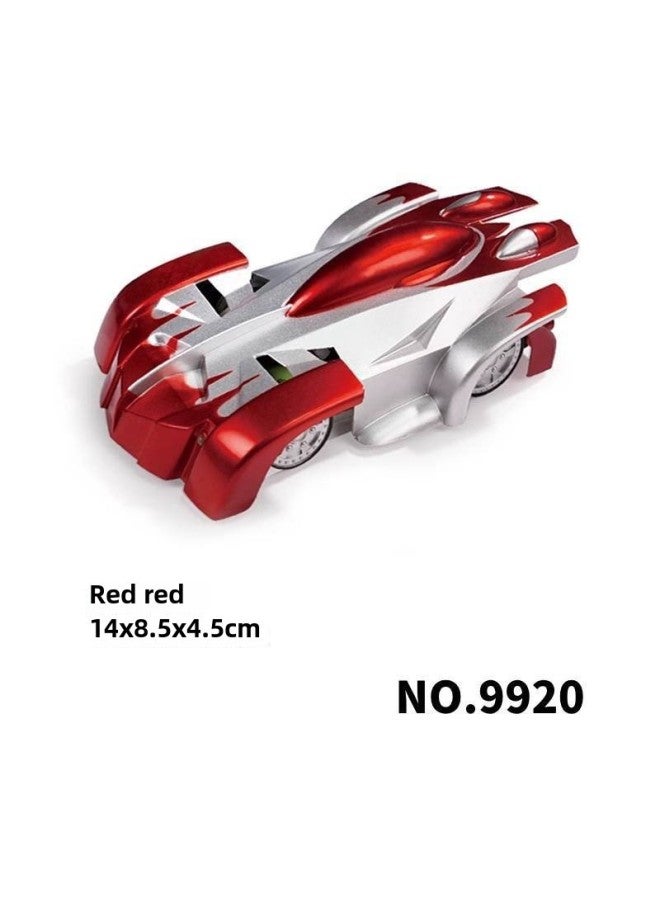 Remote Control Car Wall Climbing Car Toy Boys Children Lights Stunt Car 6 Rechargeable Electric 4 Climbing 5 Years Old-Color:9920C Stunt Red - Image 1