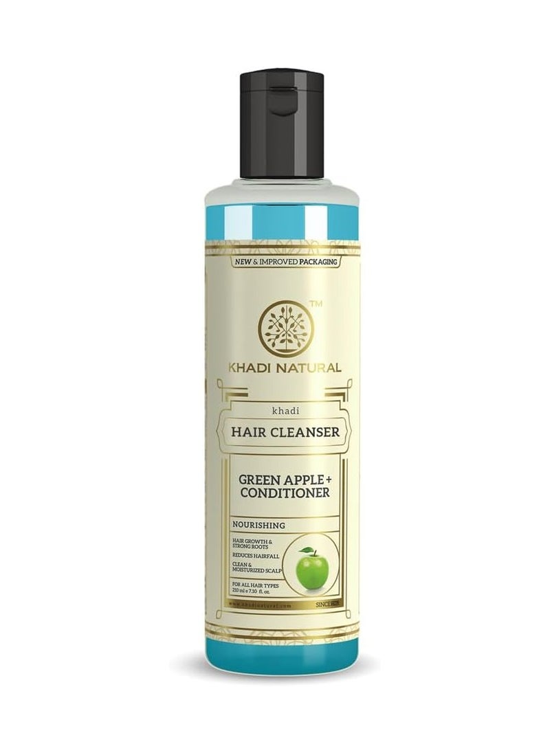 Khadi Natural Khadi Natural Green Apple and Conditioning Hair Cleanser - 210ml  - Image 1