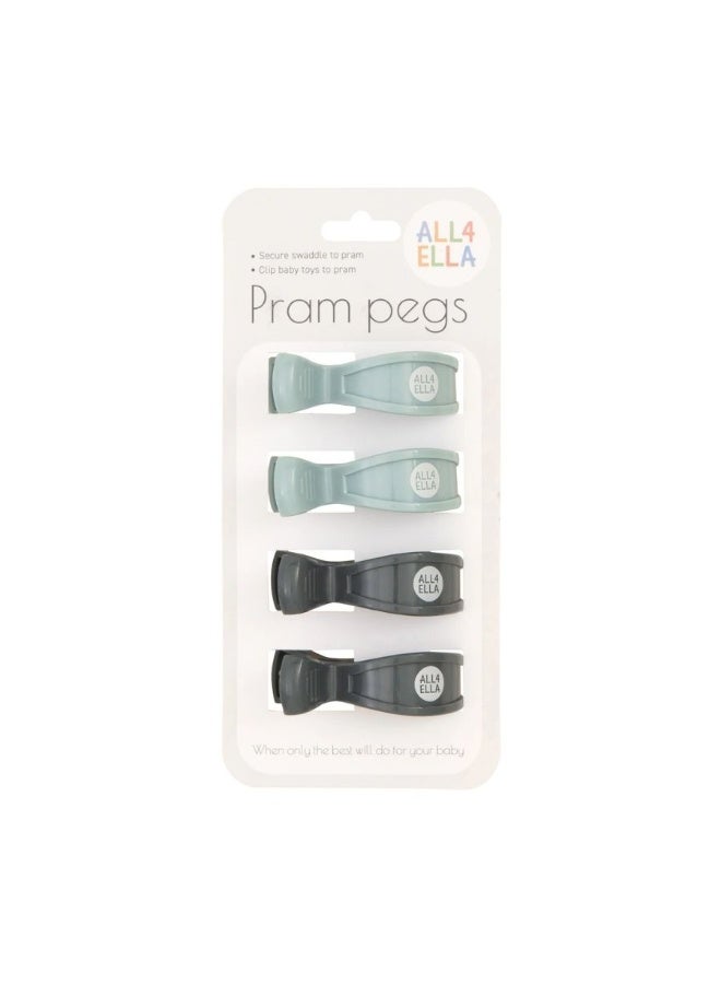 All4Ella 4 Pack Pegs Steel Blue/Charcoal - Image 2