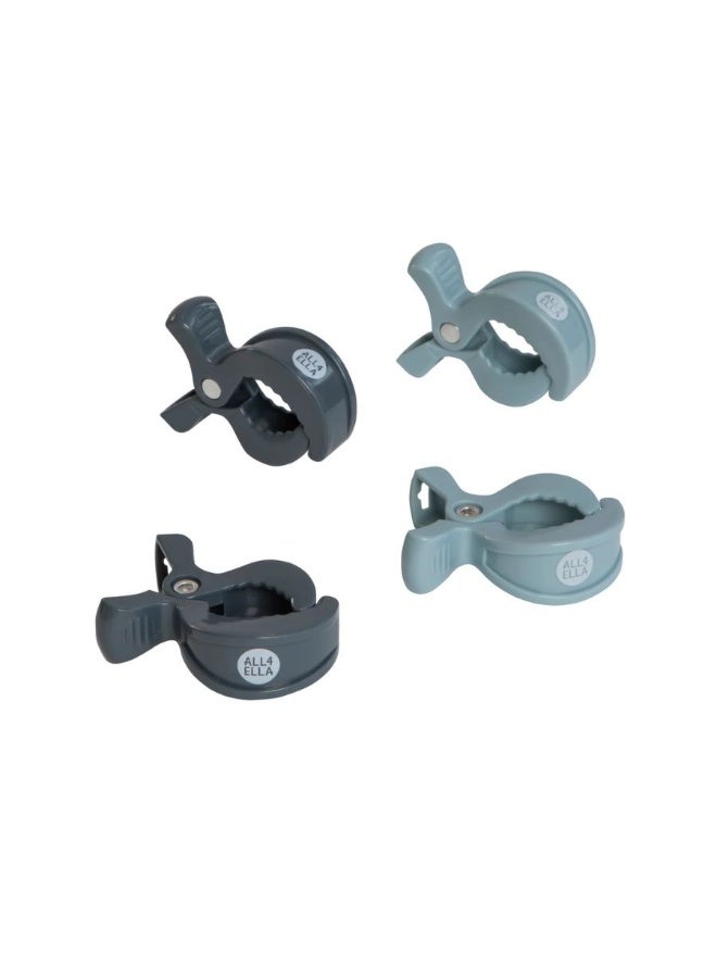 All4Ella 4 Pack Pegs Steel Blue/Charcoal - Image 1