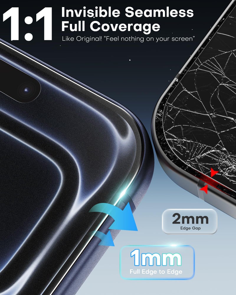 OMOTON 2+2 Pack Matte Screen Protector for iPhone 17 Pro 6.3 Inch 2025, Matte Layer Film with Camera Lens Protector, Tempered Glass with Easy Installation Tool, Anti-glare, Smooth Touch, Feel as Silk - Image 5