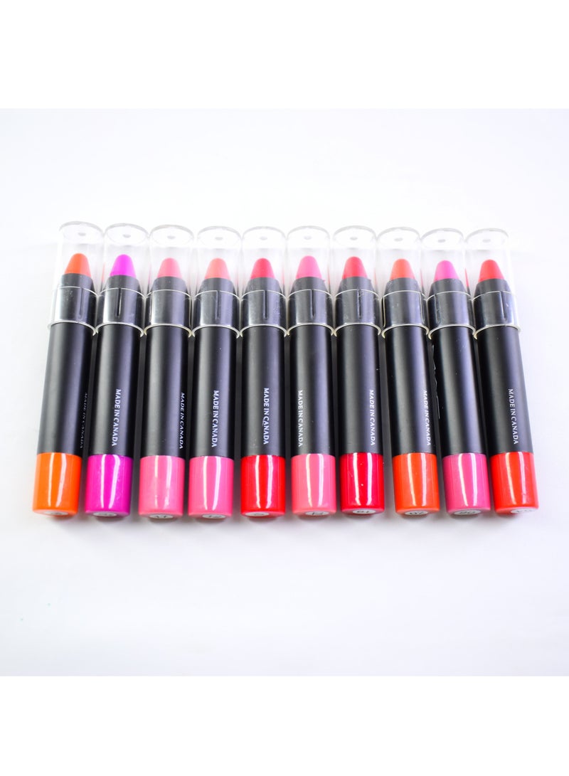Attractive Modern Lipstick MultiColour Collection For Girls 10 Colours - Image 1