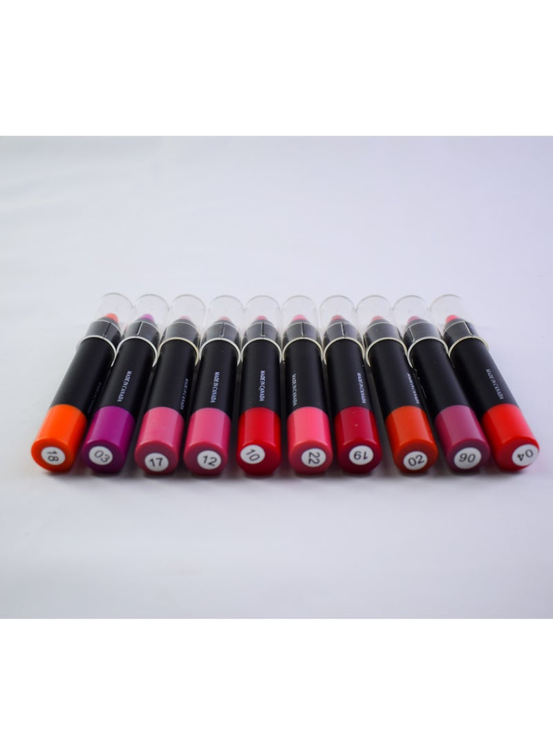 Attractive Modern Lipstick MultiColour Collection For Girls 10 Colours - Image 4