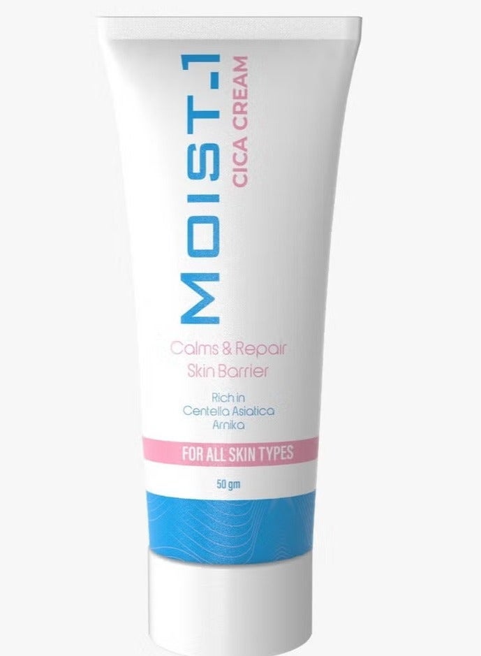 Moist-1 Cica Cream Calms &Repair Skin Barrier For All Skin Types 50 Gm (Packaging may vary) - Image 1