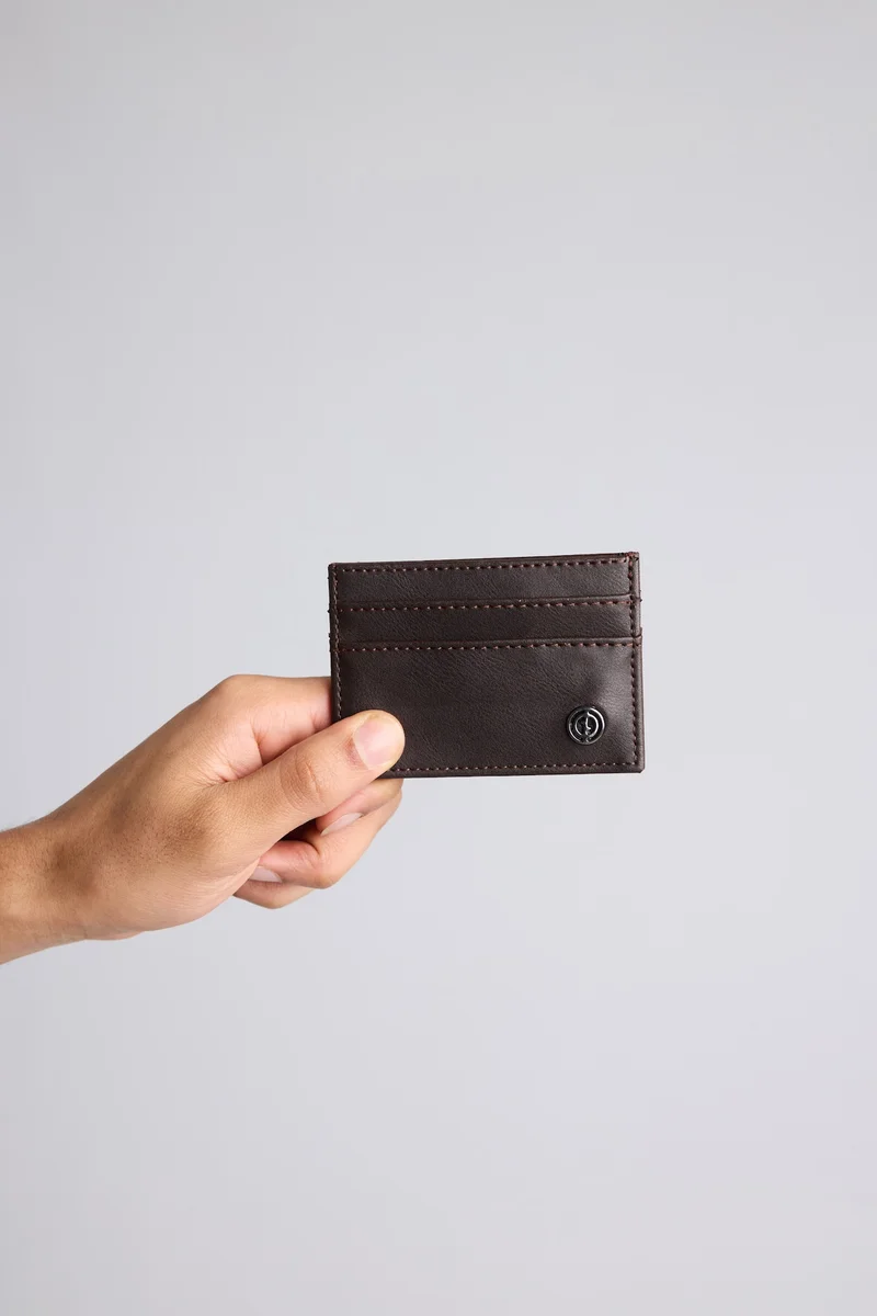 ديفاكتو Man Faux Leather Business Card Wallet