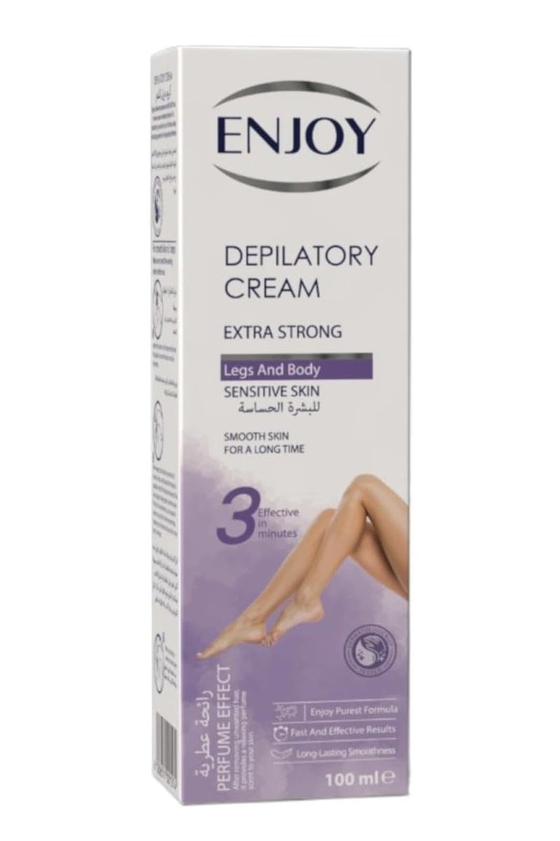 ENJOY DEPILATORY CREAM LEGS AND BODY SENSITIVE SKIN100ML