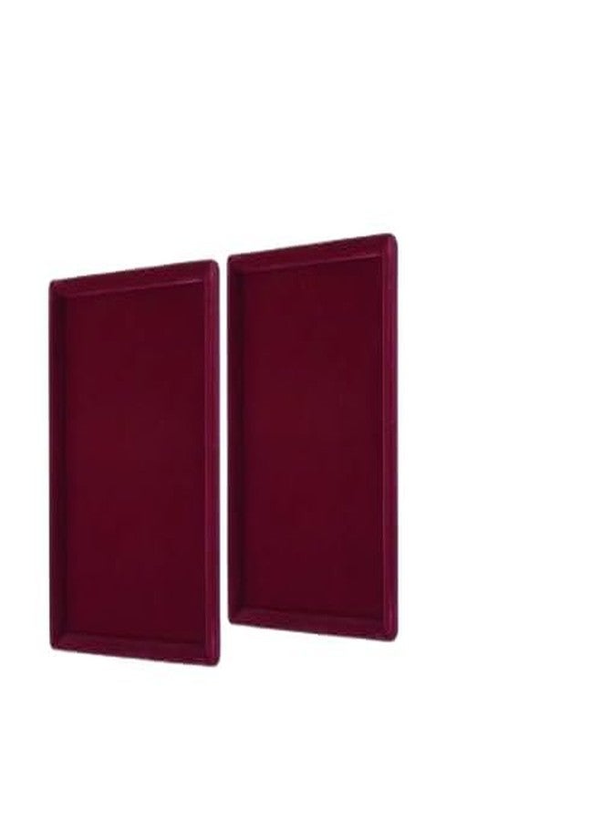 SENTONI Velvet Jewellery Finding Beading Tray Finding Display Organiser Perfect for Showcasing Rings Earrings Necklaces and Bracelets Jewellery Cosmetic Organizer Tray 10x14 (Maroon, Pack of 1) - Image 3