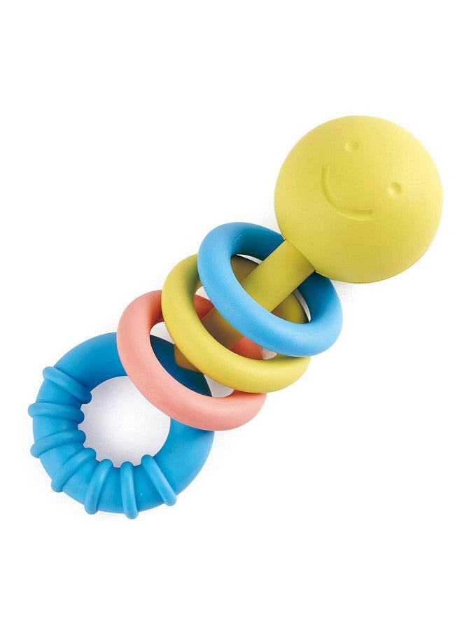 Hape Rattling Rings Teether ; Movable Teething & Rattle Shake Toy For Babies Soft Colors L 5.5 W 1.8 H 2.1 Inch - Image 3