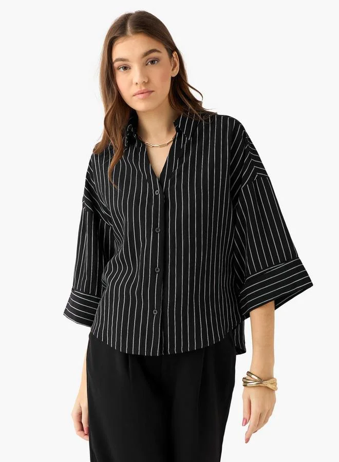 Splash FAV Boxy Shirt with Stripes