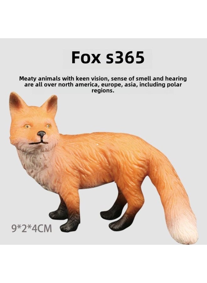 Generic - Simulation Wildlife Model Solid Fox Eagle Kangaroo Sloth Ostrich Wolf Leopard Squirrel Toy Ornaments-Color:S678 White-headed Lemur - Image 1