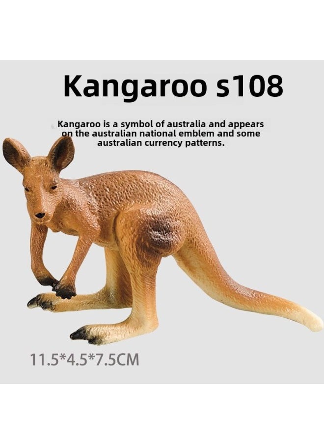Generic - Simulation Wildlife Model Solid Fox Eagle Kangaroo Sloth Ostrich Wolf Leopard Squirrel Toy Ornaments-Color:S678 White-headed Lemur - Image 1