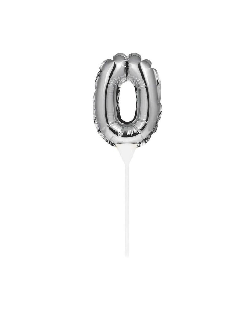 تغريسة كيك بالون 0 فضي - Image 1