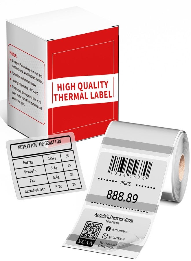 Memoking Clear M110 Thermal Labels - for M100/M110/M220/M200/M260/M250 M150 Printer, Waterproof Transparent Print Master Label Refill 1.57"x1.18" (40x30mm) Compatible with Phomemo Labels for Tag, Barcode, Logo - Image 1