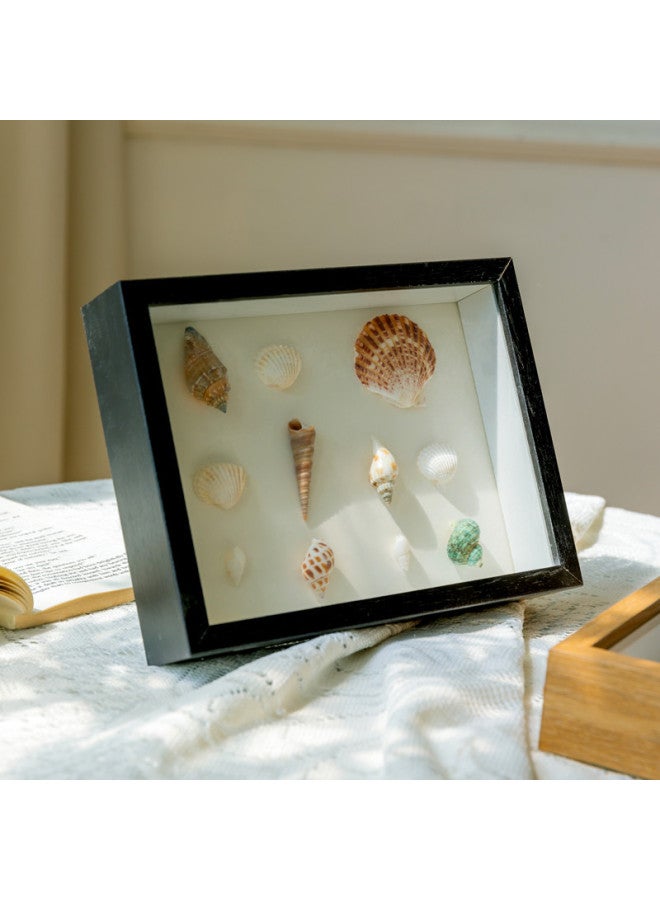 Three-dimensional Hollow Frame Framed 3cm5cm Dried Flower Gift Specimen Diy Photo Frame Display Frame 8 Inch 10 Inch A4-Colour:7inch Table Setting [can Hold 12.7* 17.8cm ] - Black Hollow 3cm + Free Cardboard  - Image 4