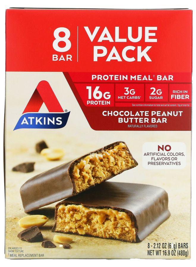 Protein Meal Bar Chocolate Peanut Butter 8 Bars 2.12 oz (60 g)