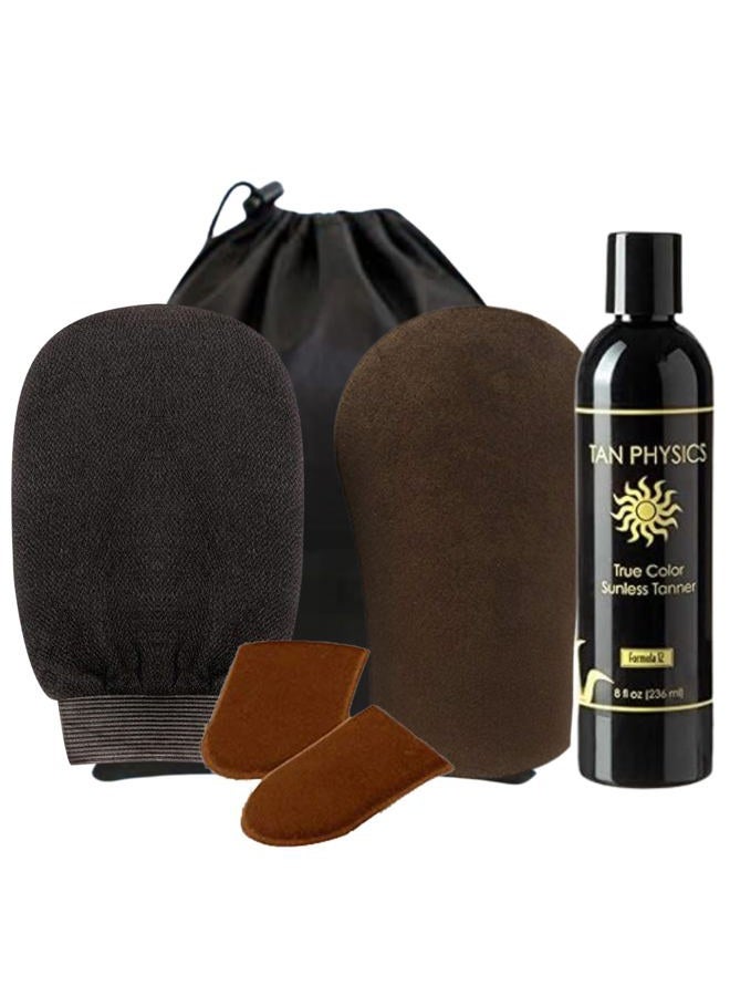 Tan Physics True Colour Tanner 240ml w/ FREE Face and Body and Tanning Mitts by Sans-Sun ... - Image 1